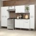 Cozinha Compacta Multimóveis Xangai Classic FG3156 com Armário e Balcão Branca
