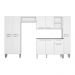 Cozinha Compacta Multimóveis Xangai Classic FG3156 com Armário e Balcão Branca