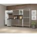 Cozinha Compacta Multimóveis Xangai Classic FG3280 com Armário e Balcão Branca/Lacca Fumê