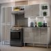 Cozinha Compacta Multimóveis Xangai FG3415  com 3 Leds Armário e Balcão Branca/Lacca Fumê