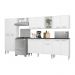 Cozinha Compacta Multimóveis Xangai Jazz FG3157 com Armário e Balcão Branca