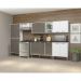 Cozinha Compacta Multimóveis Xangai Jazz FG3281 com Armário e Balcão Branca/Lacca Fumê