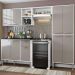 Cozinha Compacta Multimóveis Xangai Plus FG2840 com Armário e Balcão Branca/Lacca Fumê