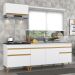 Cozinha Compacta Veneza GW Multimóveis MP2074 com Armário e Balcão Branca