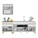Cozinha Compacta Veneza GW Multimóveis MP2075 com Armário e Balcão Branca