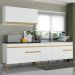 Cozinha Compacta Veneza GW Multimóveis MP2076 com Armário e Balcão Branca