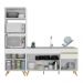 Cozinha Compacta Veneza GW Multimóveis MP2078 com Armário e Balcão Branca