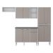 Cozinha Compacta Xangai 9 Portas Multimóveis Branco/Laca Fumê