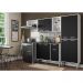Cozinha Compacta Xangai 9 Portas Multimóveis Branco/Preto