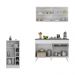 Cozinha Compacta com Bancada Americana 1 Porta Veneza Multimóveis MP2207 Branco