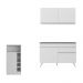 Cozinha Compacta com Bancada Americana 1 Porta Veneza Multimóveis MP2207 Branco