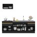 Cozinha Compacta com Rodapé Veneza Multimóveis MP2109 com Armário e Balcão Preta