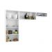 Cozinha Compacta de Aço 3 Peças com Aéreo Nicho e Paneleiro Multimóveis CR20365 Branco