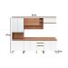 Cozinha Completa Modulada 5 Peças com Balcão para Cooktop Multimóveis CR20402 Freijó/Branco