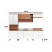 Cozinha Completa Modulada 5 Peças com Gabinete Pia Multimóveis CR20403 Freijó/Branco