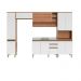 Cozinha Completa Modulada 5 Peças com Gabinete Pia Multimóveis CR20409 Freijó/Branco