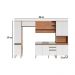 Cozinha Completa Modulada 5 Peças com Gabinete Pia Multimóveis CR20409 Freijó/Branco