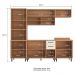 Cozinha Completa Modulada 5 Peças com Gabinete para Pia Havana Multimóveis CR20317 Rovere/Champanhe