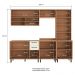 Cozinha Completa Modulada 5 Peças com Gabinete para Pia Havana Multimóveis CR20323 Rovere/Champanhe