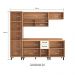 Cozinha Completa Modulada 5 Peças com Paneleiro Havana Multimóveis CR20335 Rovere/Champanhe