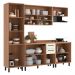 Cozinha Completa Modulada 5 Peças com Paneleiro Havana Multimóveis CR20335 Rovere/Champanhe