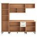 Cozinha Completa Modulada 5 Peças com Paneleiro Havana Multimóveis CR20335 Rovere/Champanhe