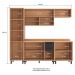 Cozinha Completa Modulada 5 Peças com Paneleiro Havana Multimóveis CR20335 Rovere/Grafite