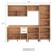 Cozinha Completa Modulada 5 Peças com Torre Quente Havana Multimóveis CR20333 Rovere/Champanhe
