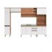 Cozinha Completa Modulada 5 Peças com Torre Quente e Gabinete Pia Multimóveis CR20407 Freijó/Branco