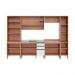 Cozinha Completa Modulada 6 Peças com Gabinete Pia Multimóveis CR20411 Freijó/Branco