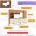 Cozinha Completa Modulada 6 Peças com Gabinete para Pia Havana Multimóveis CR20315 Rovere/Champanhe