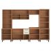 Cozinha Completa Modulada 6 Peças com Gabinete para Pia Havana Multimóveis CR20319 Rovere/Champanhe