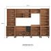 Cozinha Completa Modulada 6 Peças com Gabinete para Pia Havana Multimóveis CR20319 Rovere/Grafite