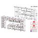 Cozinha Completa Modulada 7 Pçs com Armário e Balcão de Pia Paris Multimóveis MP2226 Rustic/Branco