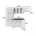 Cozinha Completa Modulada Aço 4 Peças com Balcão com Tampo Multimóveis CR20370 Branco