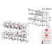 Cozinha Completa Modulada com Armário e Balcão 5 Pçs Paris Multimóveis MP2225 Rustic/Branco