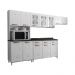 Cozinha Completa Modulada de Aço 4 Peças com Vidros e Balcão Multimóveis CR20353 Branco