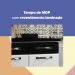 Cozinha Completa Modulada de Aço 4 Peças com Vidros e Balcão Multimóveis CR20356 Branco/Preto