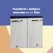 Cozinha Completa Modulada de Aço 4 Peças com Vidros e Balcão Multimóveis CR20356 Branco/Preto