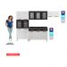 Cozinha Completa Modulada de Aço 4 Peças com Vidros e Gabinete Pia Multimóveis CR20351 Branco/Preto