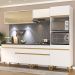 Cozinha Completa Multimóveis Veneza Up FG2037 com Leds Armário e Balcão Branca