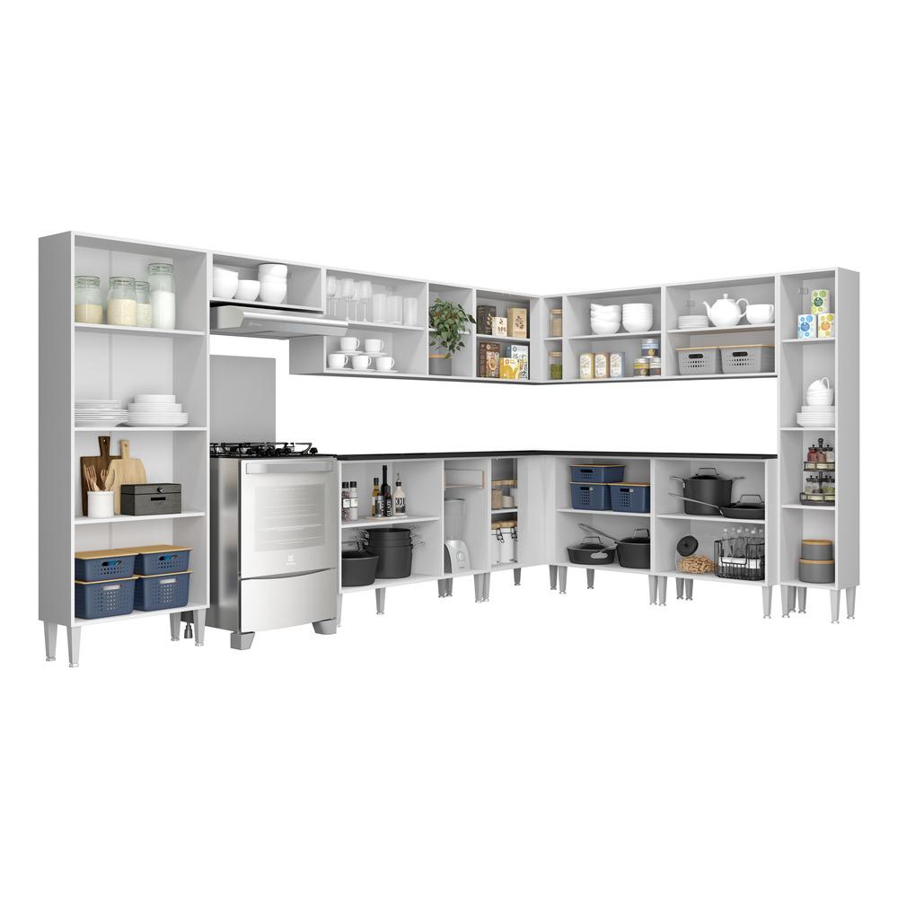 Cozinha Completa Multimóveis Xangai Pop FG3152 com Armário e Balcão Branca