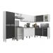 Cozinha Completa Multimóveis Xangai Soul FG3163 com Armário e Balcão Branca/Preta
