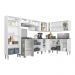 Cozinha Completa Multimóveis Xangai Soul FG3163 com Armário e Balcão Branca/Preta