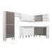 Cozinha Completa Multimóveis Xangai Soul FG3284 com Armário e Balcão Branca/Lacca Fumê