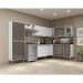 Cozinha Completa Multimóveis Xangai Soul FG3284 com Armário e Balcão Branca/Lacca Fumê