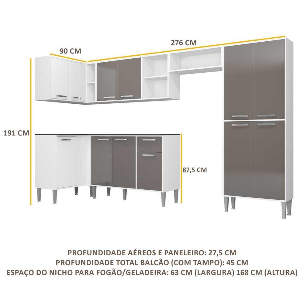 Cozinha Completa c/ Armário e Balcão Xangai Zouk Multimóveis