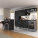 Cozinha Completa c/ Bancada Paris Multimóveis MP2044 Preta
