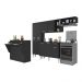 Cozinha Completa c/ Bancada Paris Multimóveis MP2044 Preta