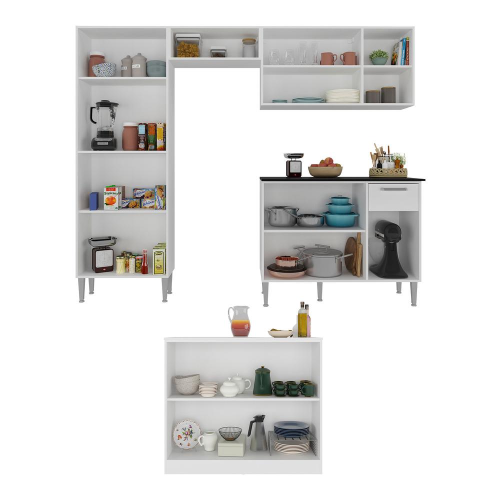Cozinha Completa c/ Bancada Siena Multimóveis MP2040 Branca
